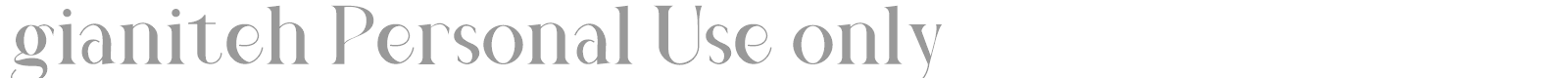 Gianiteh font preview